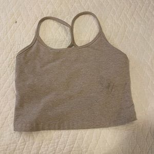 Beyond Yoga spacedye slim Racerback cropped tank in chai